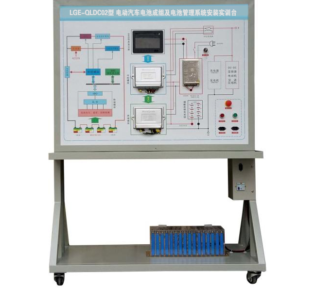 LGE-QLDC02型 電動(dòng)汽車(chē)電池成組及電池管理系統(tǒng)安裝實(shí)訓(xùn)臺(tái)