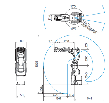 工業(yè)機器人參數(shù)圖