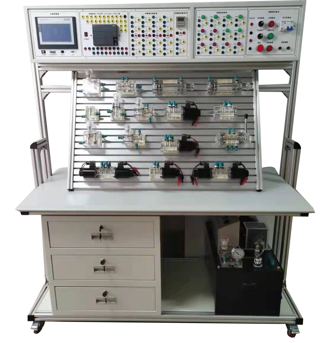 透明液壓傳動與PLC控制實訓(xùn)裝置